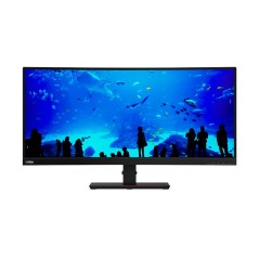 Lenovo ThinkVision T34w-20 Monitor | Ultra-Wide 34" WQHD Display for Enhanced Productivity | 61F3GAT1EU